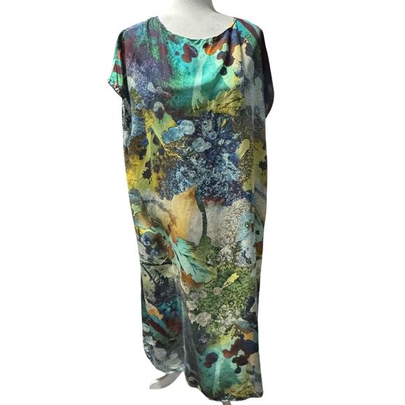 Bryn Walker Silk Maxi Dress | Abstract Painterly Print | Made in USA | Size S - Picture 2 of 8